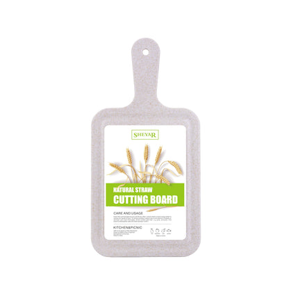 Cutting Board for Kitchen, Wheat Straw Fiber Cutting Board, Dish Washer Safe, w/Juice Grooves for Meat, Veggies, Easy Grip Handle, Non-slip Surface Eco-friendly Serveware Accessories （10‘x6.3’）