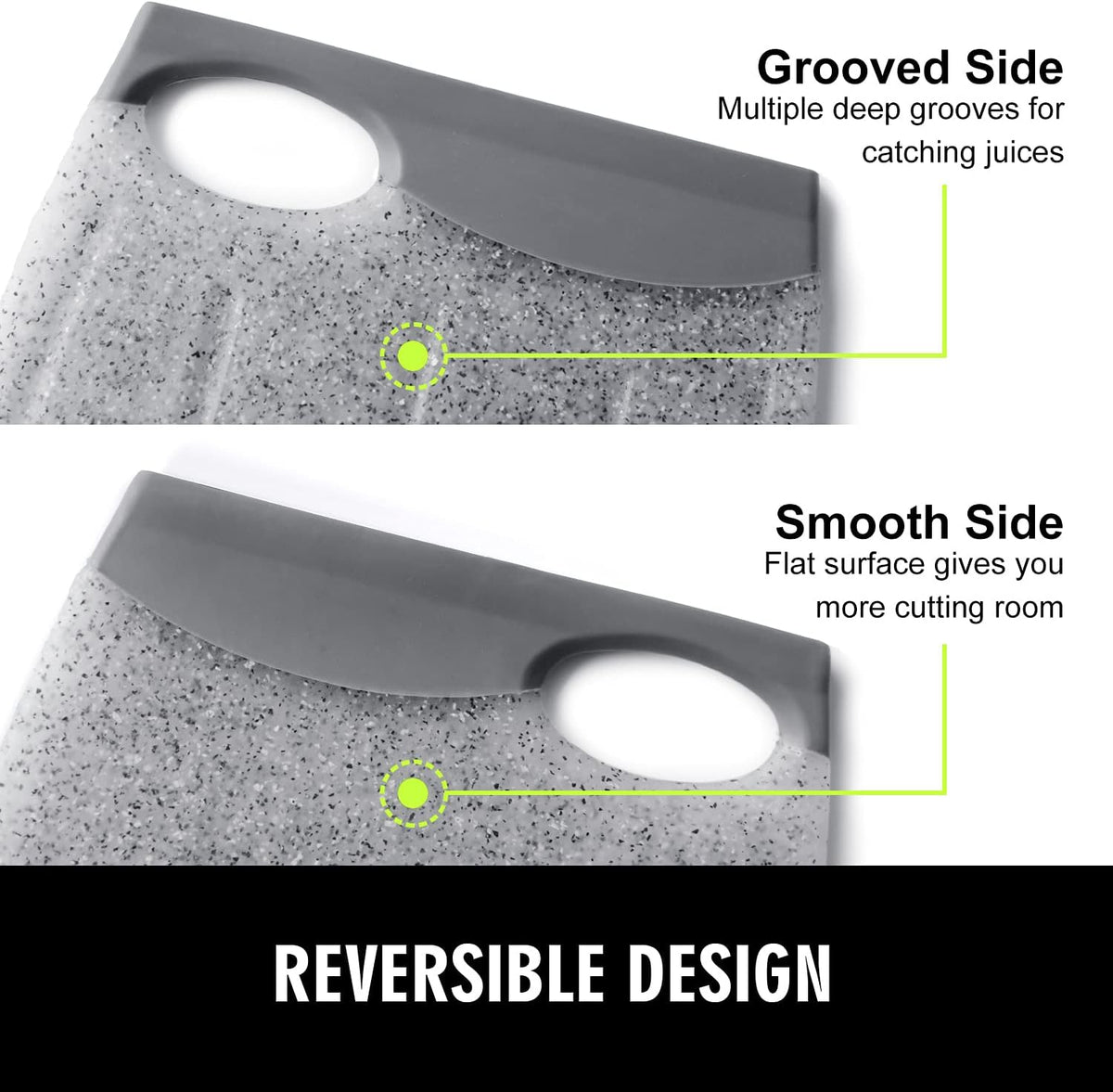 7.48" Small Plastic Cutting Board for Small Kitchen Task (Grey)