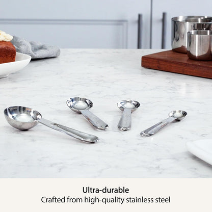 All-Clad Stainless Steel 4-Piece Measuring Spoon Set, Kitchen Tools