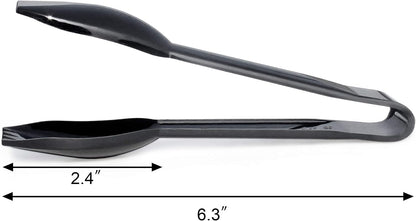 New Star Foodservice 42290 Utility Tong, Black, 6 Inch, Set of 12