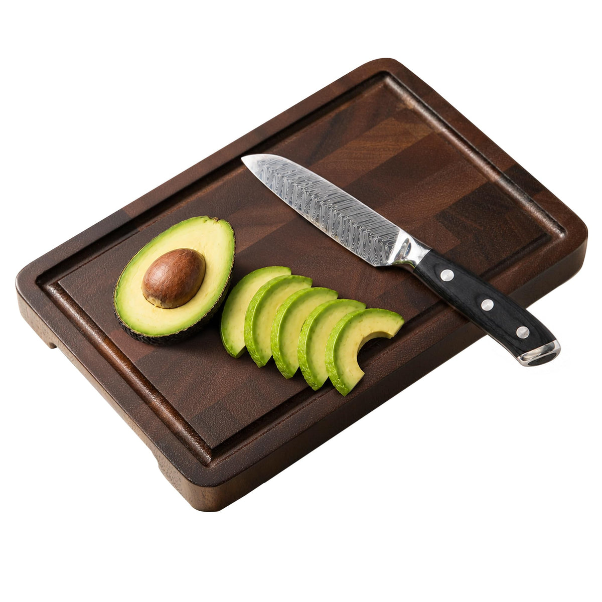 Small Wooden Cutting Board, Mini Walnut Cutting Board for Kitchen