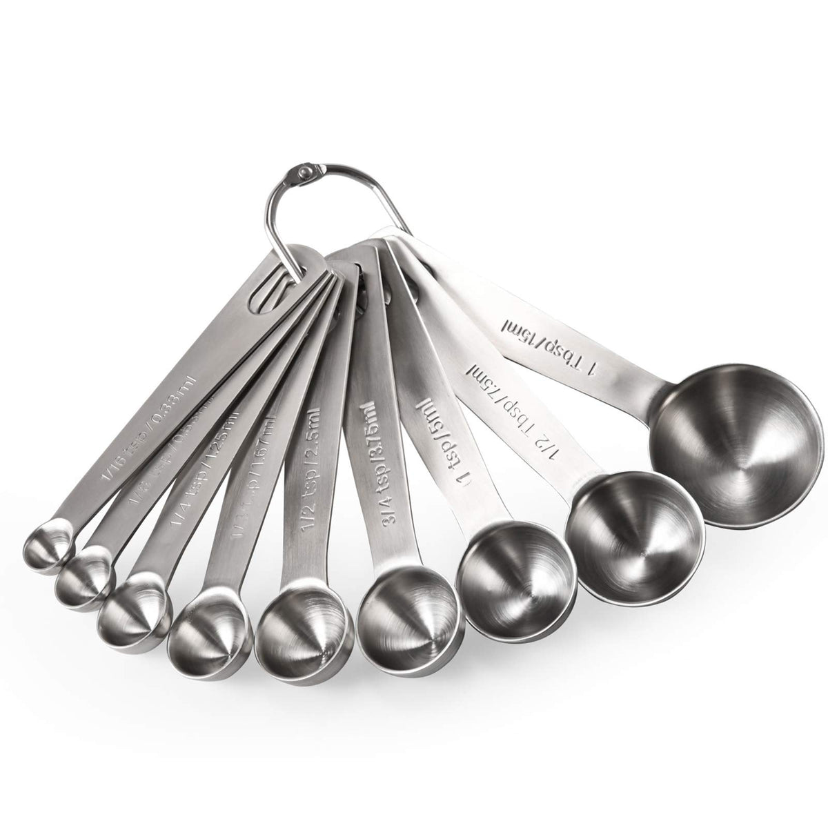 U-Taste 18/8 Stainless Steel Measuring Spoons Set of 9, Teaspoon Tablespoon