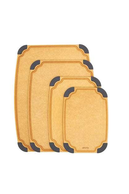 Elihome Essential Series Wood Fiber Cutting Board for Kitchen, Knife Friendly, Dishwasher Safe, Non-Slip Feet, Juice Groove, Reversible, Non-Porous, Eco Friendly, 10"x 7" SMALL