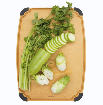 Elihome Essential Series Wood Fiber Cutting Board for Kitchen, Knife Friendly, Dishwasher Safe, Non-Slip Feet, Juice Groove, Reversible, Non-Porous, Eco Friendly, 10"x 7" SMALL