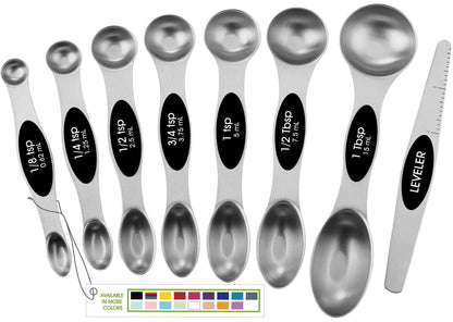 Spring Chef Stainless Steel 8 Magnetic Measuring Spoons Set, Desert Sunset