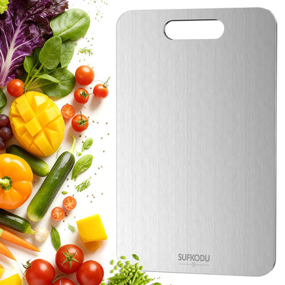 Titanium Cutting Board Set of 3, 100% Double-Sided Titanium Cutting Boards for Kitchen, Dishwasher Safe Non-Toxic Chopping Boards for Meat, Vegetables, Fruits, Raw and Cooked Food Prep (M+L+XL）