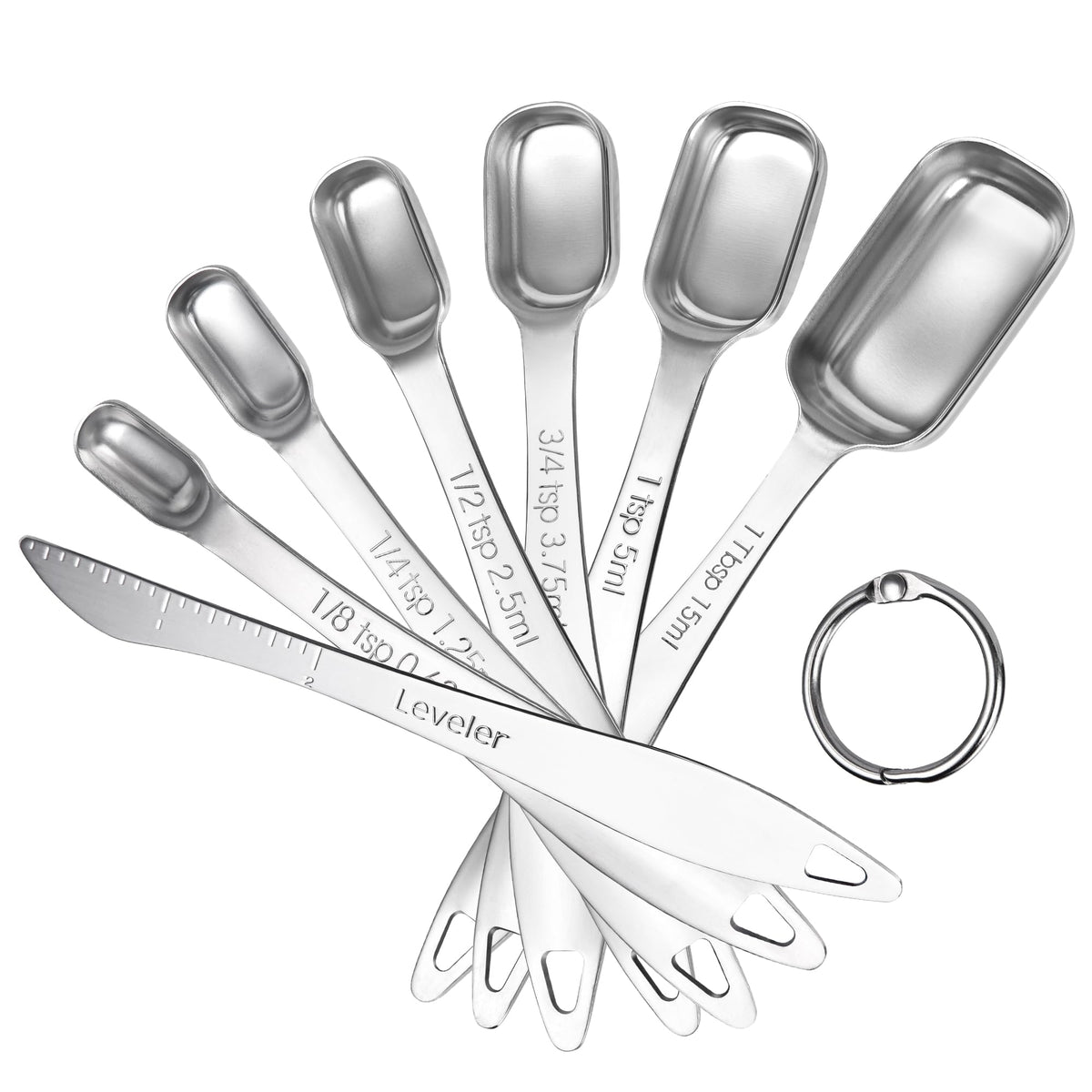 U-Taste 18/8 Stainless Steel Measuring Spoons Set of 9, Teaspoon Tablespoon