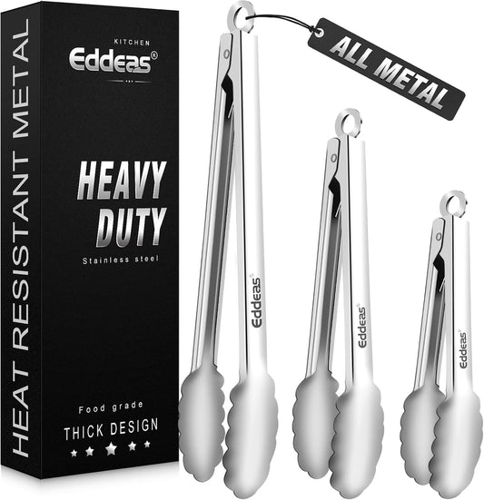 Metal Tongs For Cooking Up To 600°F Kitchen Tongs 3PCS - 9", 12 inch