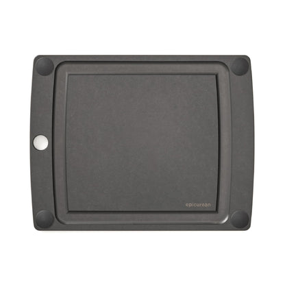 Epicurean All-In-One Cutting Board with Non-Slip Feet and Juice Groove, 14.5" × 11.25", Natural/Black
