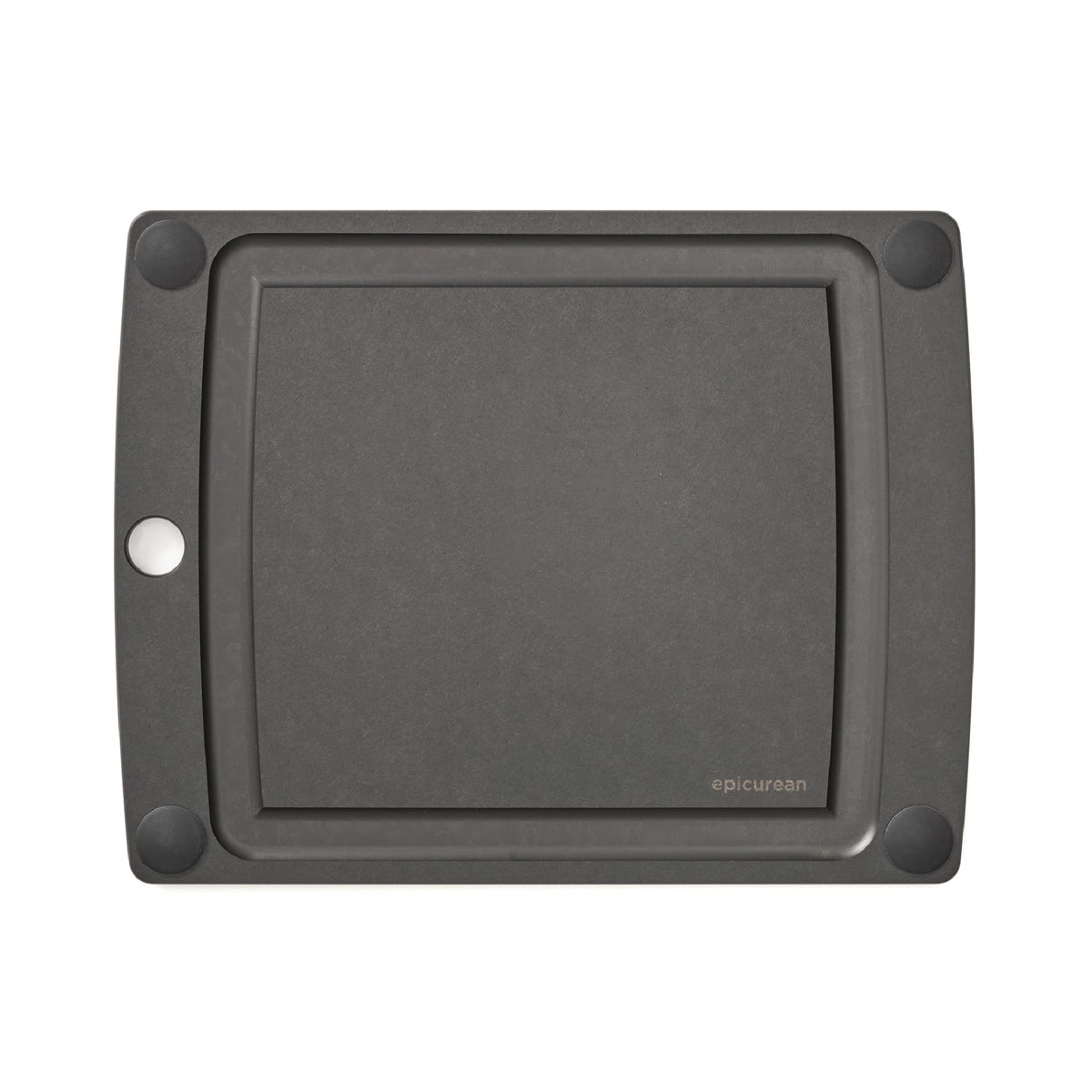 Epicurean All-In-One Cutting Board with Non-Slip Feet and Juice Groove, 10" × 7", Natural/Black