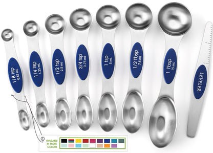 Spring Chef Stainless Steel 8 Magnetic Measuring Spoons Set, Desert Sunset