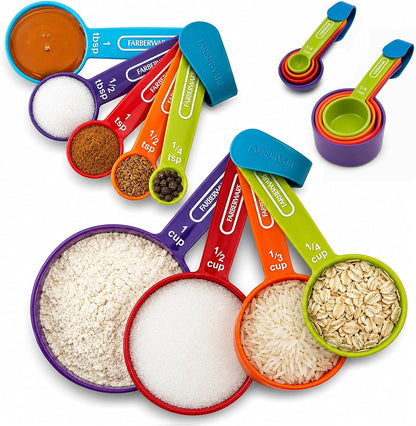 Farberware Color 9-Piece Measuring Cups and Spoons Set, Set of 9