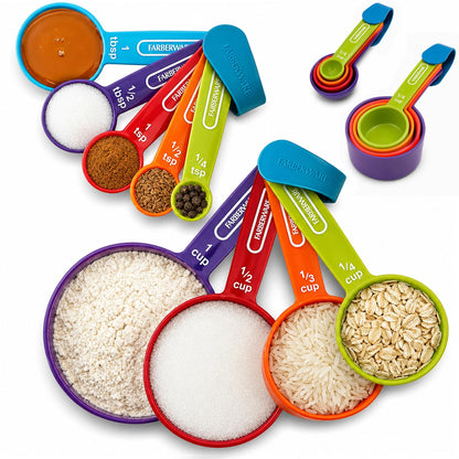 Farberware Color 9-Piece Measuring Cups and Spoons Set, Set of 9