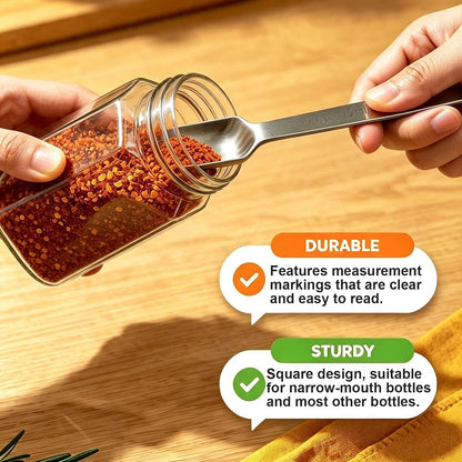 Stainless Steel Teaspoon Measuring Spoons Set of 7 with Leveler