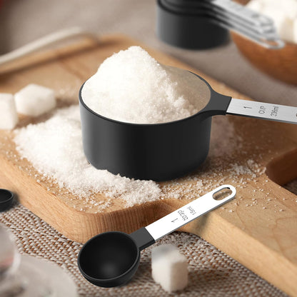 Measuring Cups & Spoons Set, Stackable Cups and Spoons
