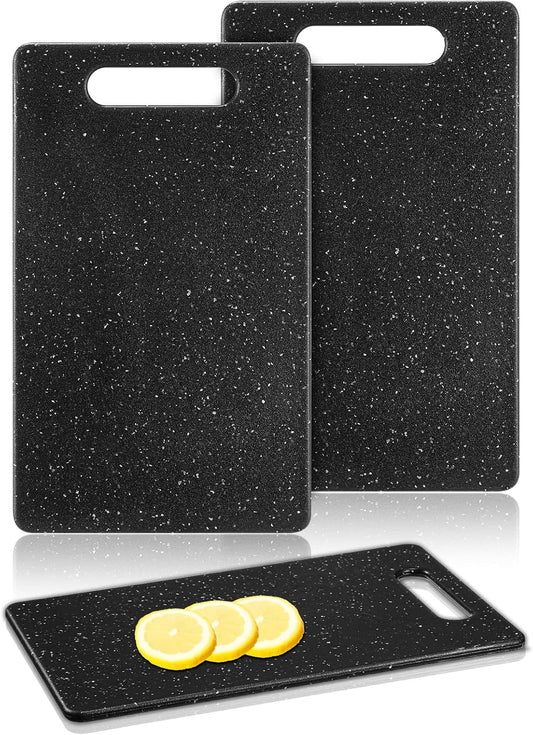 Lounsweer Small Plastic Cutting Board Kitchen, 6" X 10", Black