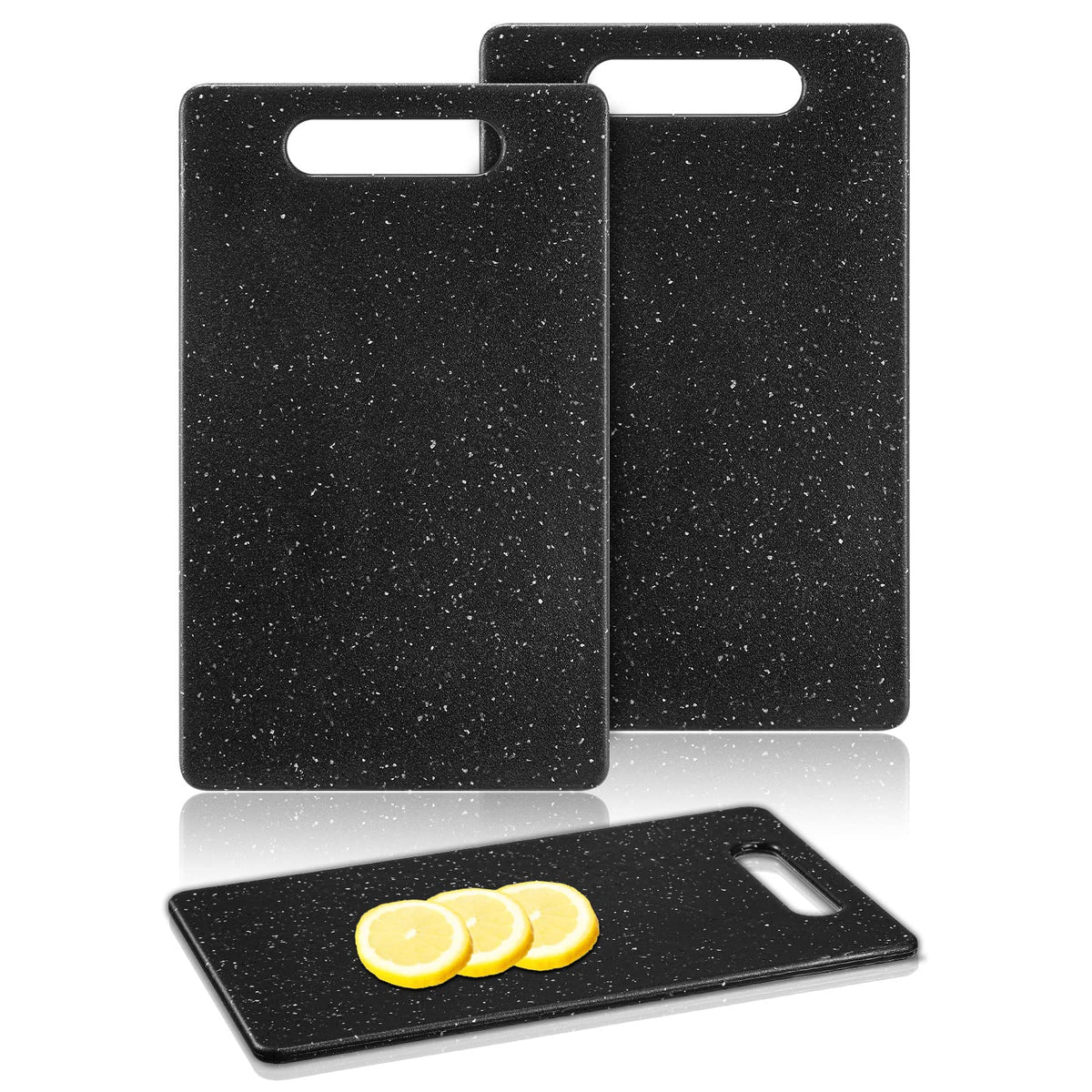 Lounsweer Small Plastic Cutting Board Kitchen, 6" X 10", Black