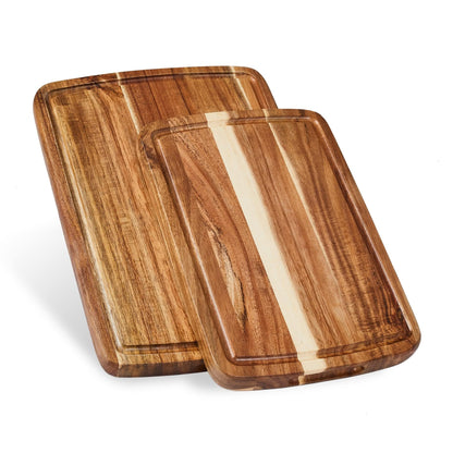 Sonder LA Doheny Duo Small Acacia Wood Cutting Board Set, 14x10x1 & 12x8x1"