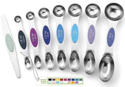 Spring Chef Stainless Steel 8 Magnetic Measuring Spoons Set, Desert Sunset