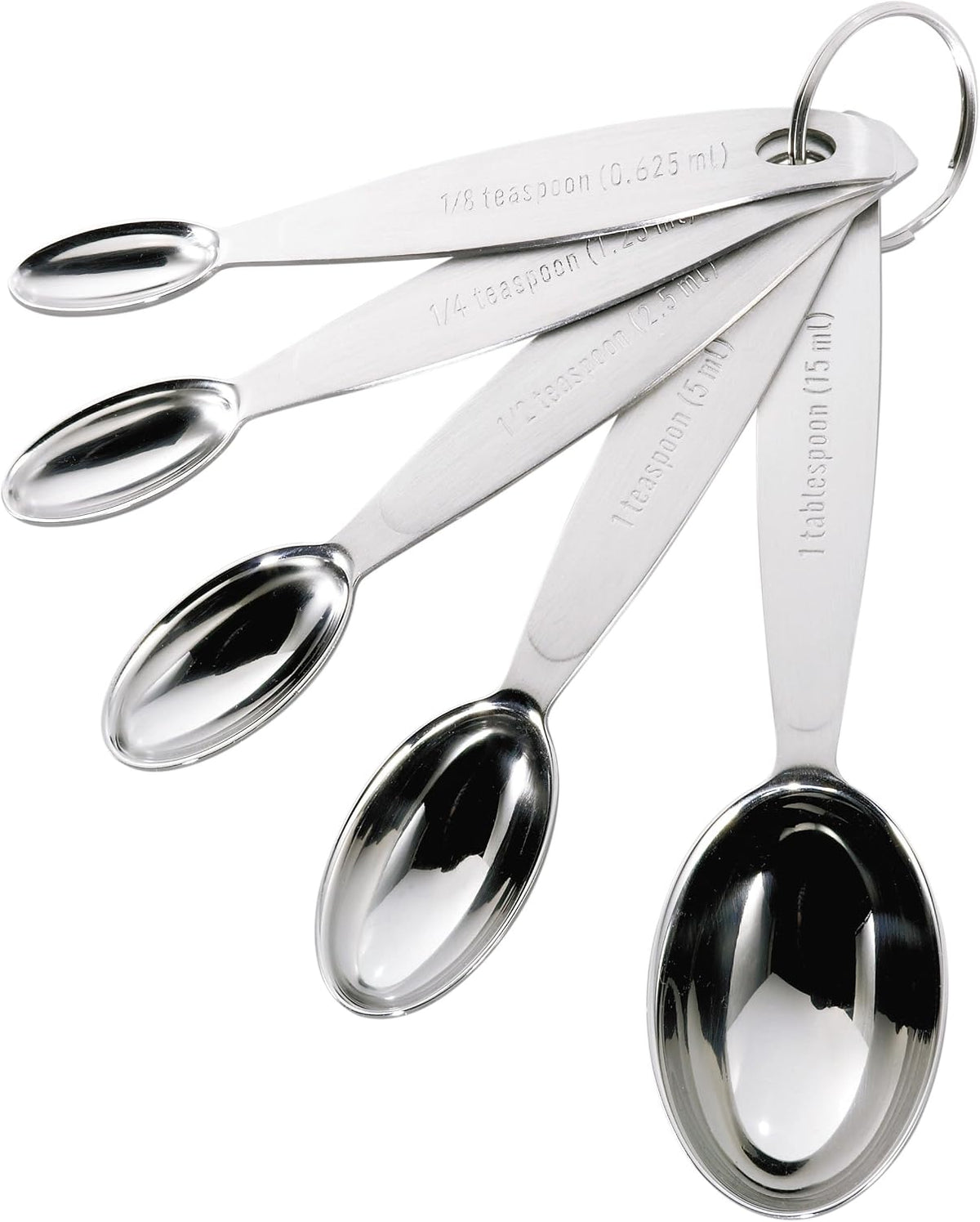 Cuisipro Stainless Steel Measuring Spoon Set Silver, Standard