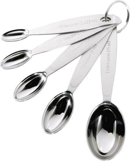 Cuisipro Stainless Steel Measuring Spoon Set Silver, Standard