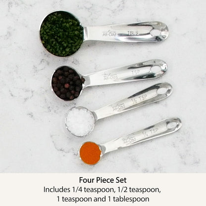All-Clad Stainless Steel 4-Piece Measuring Spoon Set, Kitchen Tools