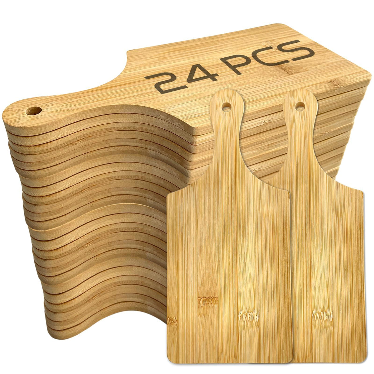 11x5 In Mini Charcuterie Boards,6 Pcs Small Wood Cutting Board Bulk Cutting Board for Crafts with Handle,Laser Engraving Cutting Boards Blank,Unfinished Wood Cutting Boards,Mini Cheese Board as Gift